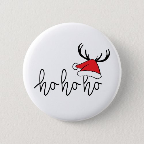 Slogan ho ho ho Gelukkig kerstfeest Kerstman  Button