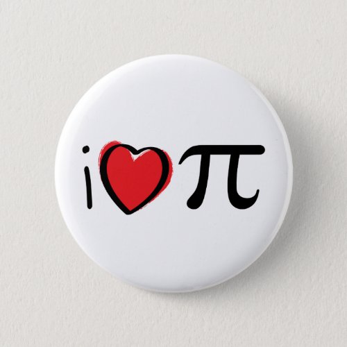 Slogan i love pi puts hartje Ik hou van pi Button