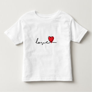 Slogan love. Hard, heart. Valentine's Day. Toddler T-shirt