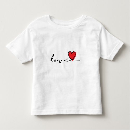 Slogan love Hard heart Valentines Day Toddler T_shirt
