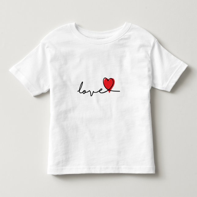 Slogan love. Hard, heart. Valentine's Day. Toddler T-shirt (Front)