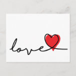 Slogan love. Valentine's birthday wish card with h