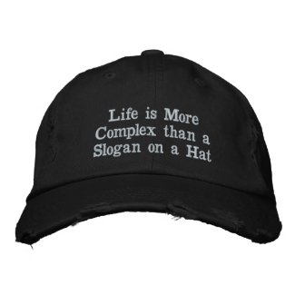 Slogan on a Hat