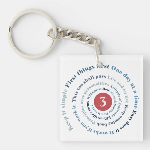 Slogan Spiral Keychain