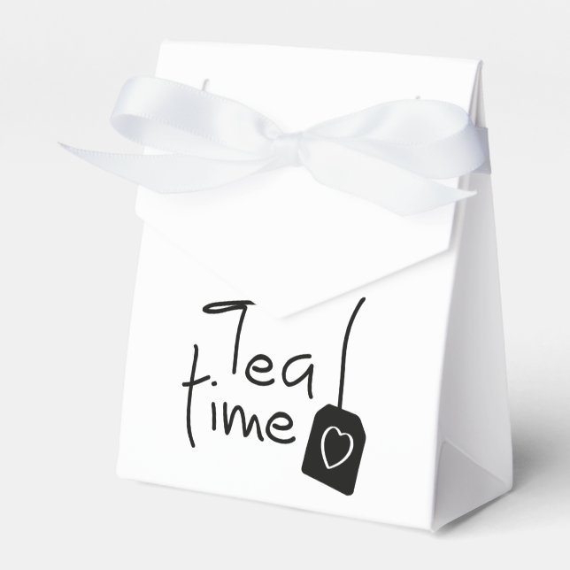 Slogan tea time - theetijd. kopje thee drinken. favor boxes (Front Side)