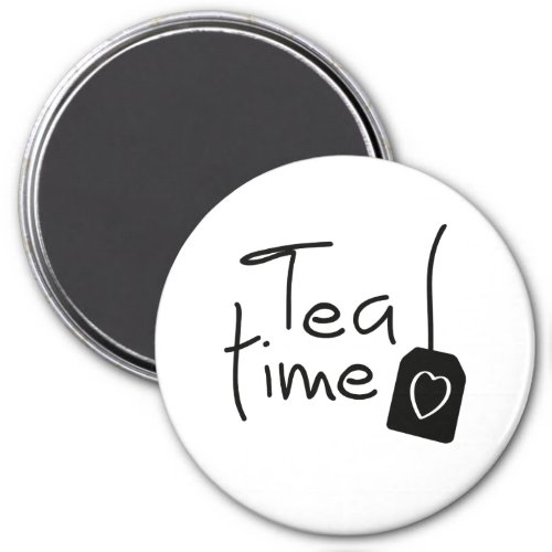 Slogan tea time _ theetijd kopje thee drinken magnet