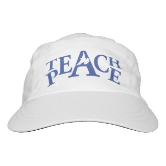 Slogan teach peace white dove hat