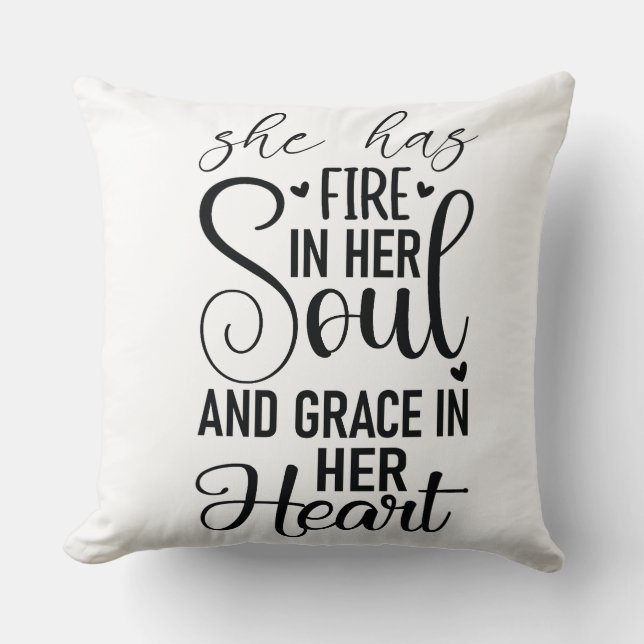slogan throw pillow (Front)