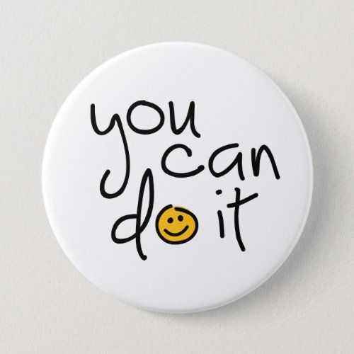 Slogan you can do it je kunt het of jij doet het button