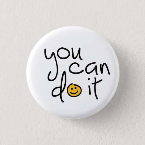 Slogan you can do it je kunt het of jij doet het button