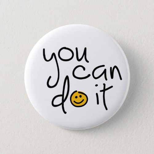 Slogan you can do it je kunt het of jij doet het button