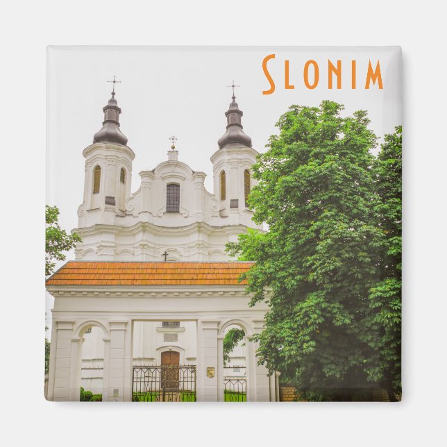 Slonim Belarus Architecture City Cathedral Magnet (Front)