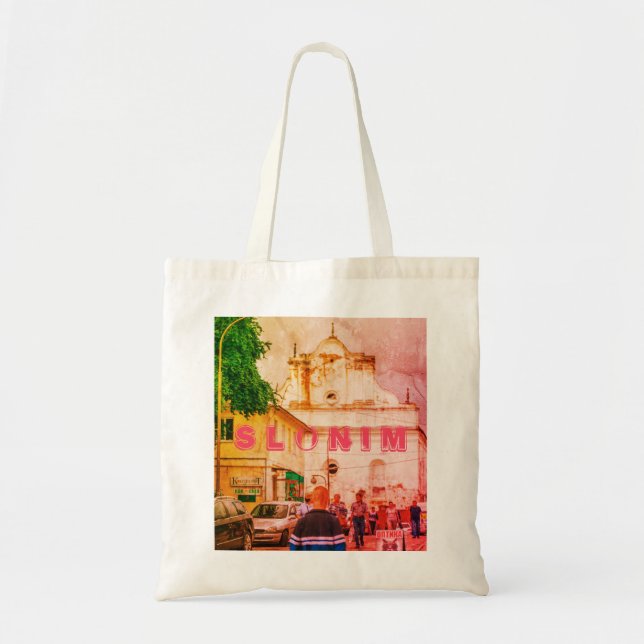 Slonim Belarus Town Architecture Synagogue Tote Bag (Front)
