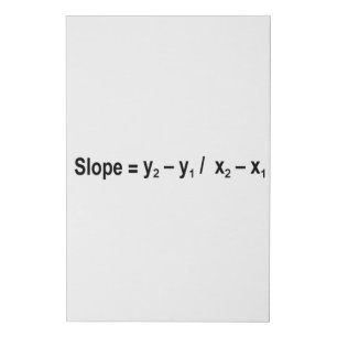 Slope Formula Math Mathematical Physics Faux Canvas Print