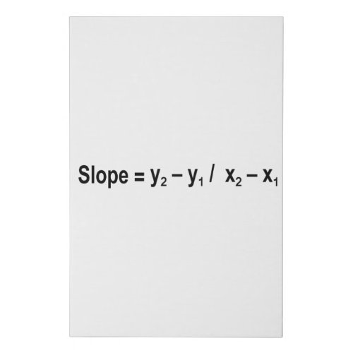 Slope Formula Math Mathematical Physics Faux Canvas Print
