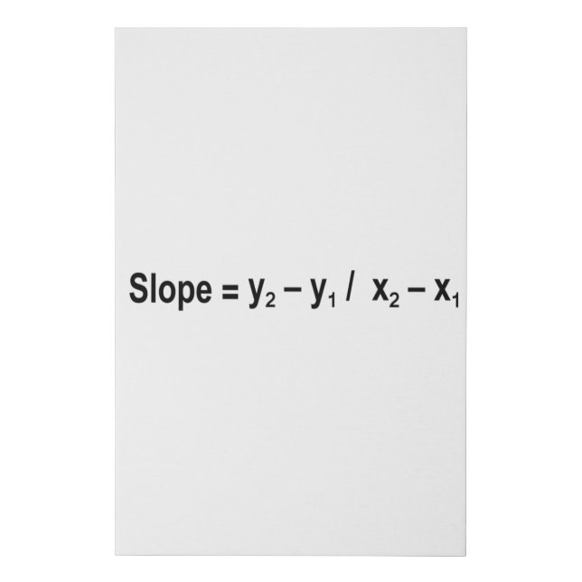 Slope Formula Math Mathematical Physics Faux Canvas Print (Front)