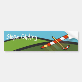 Slope gliding bumper sticker