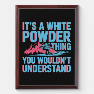 Slope Shenanigans Funny Ski Snowboard Winter Tee Award Plaque