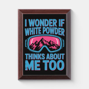 Slope Shenanigans Funny Ski Snowboard Winter Tee Award Plaque