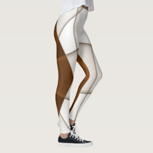 Sloping beige triangle with shadow, smooth style leggings