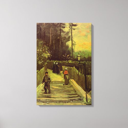 Sloping Path in Montmartre by Vincent van Gogh Canvas Print