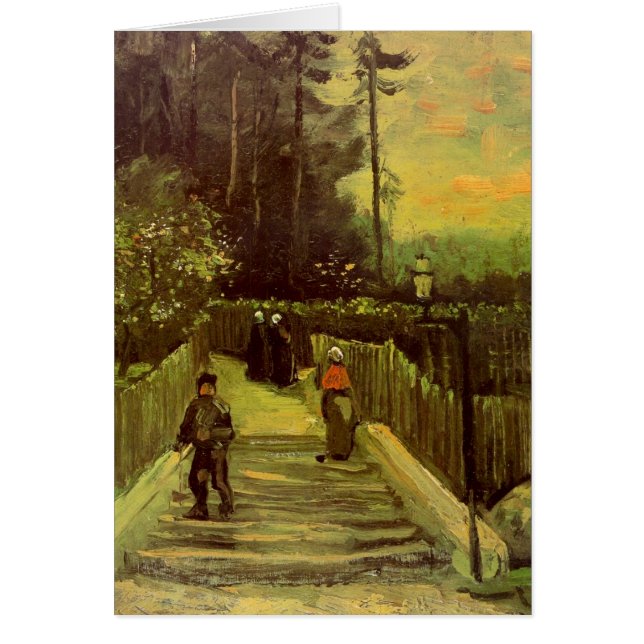 Sloping Path in Montmartre by Vincent van Gogh Cards (Front)