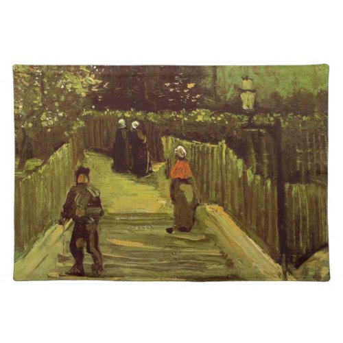 Sloping Path in Montmartre by Vincent van Gogh Cloth Placemat