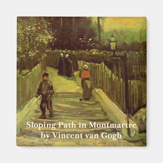 Sloping Path in Montmartre by Vincent van Gogh Magnet (Front)