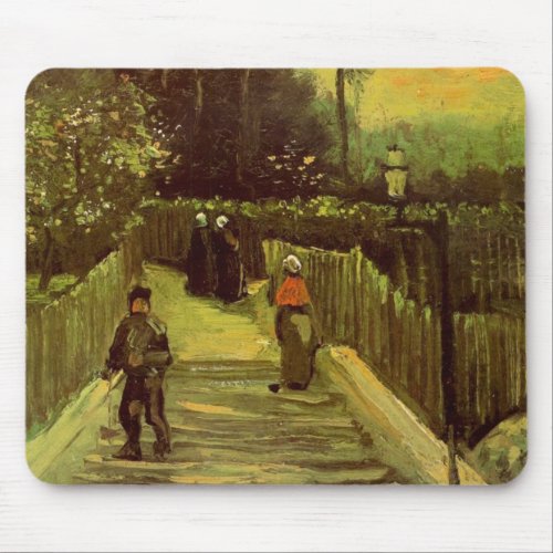 Sloping Path in Montmartre by Vincent van Gogh Mouse Pad