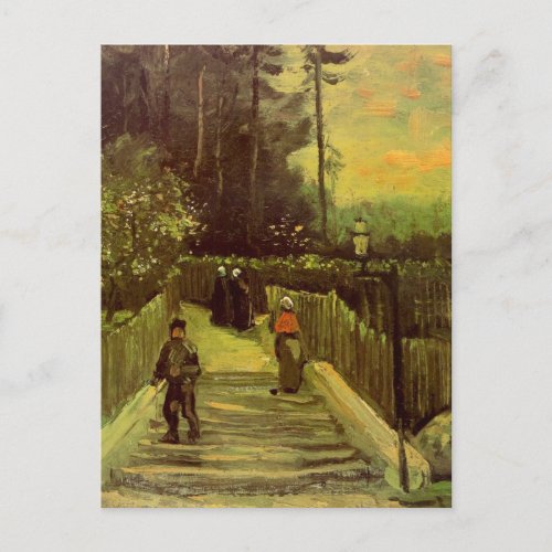 Sloping Path in Montmartre by Vincent van Gogh Postcard