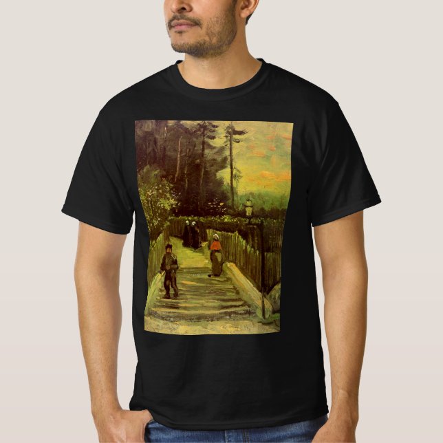 Sloping Path in Montmartre by Vincent van Gogh T-Shirt (Front)