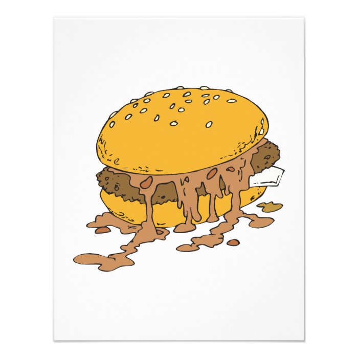 sloppy chili burger custom invitations