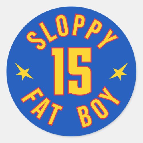 Sloppy Fat Boy _ Nikola Jokic Basketball Classic Round Sticker