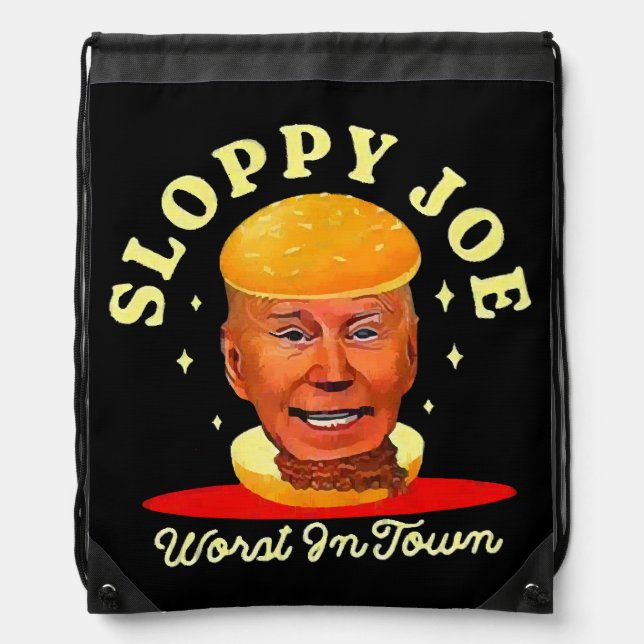 Sloppy Joe Biden Anti President  Drawstring Bag (Front)