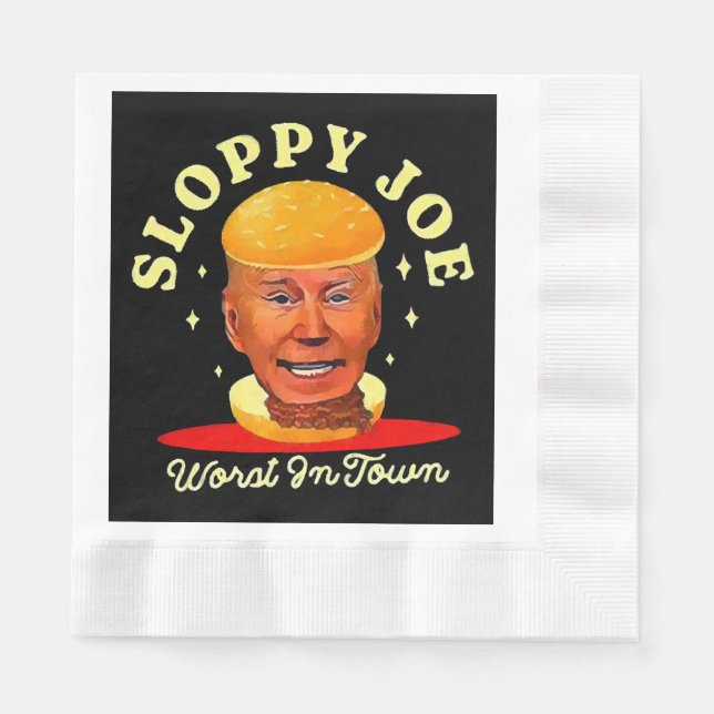 Sloppy Joe Biden Anti President  Napkins (Front)
