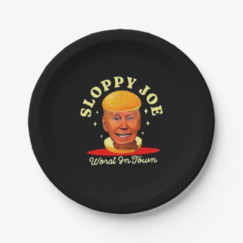 Sloppy Joe Biden Anti President  Paper Plates