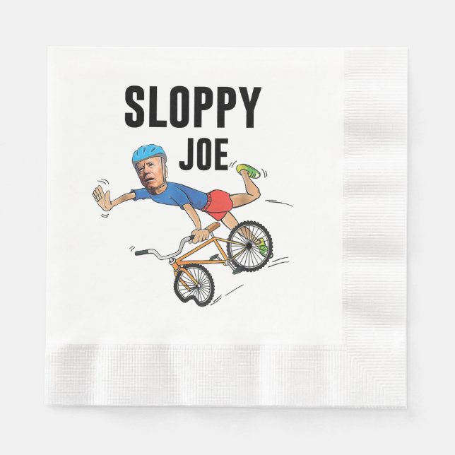 Sloppy Joe Tee Running The Country Is Like Riding  Napkins (Front)