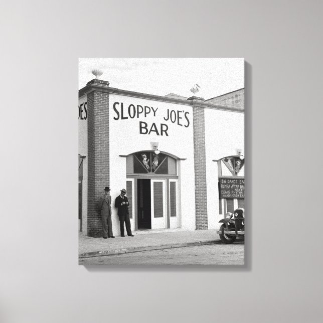 Sloppy Joe's Bar, 1938 Canvas Print (Front)