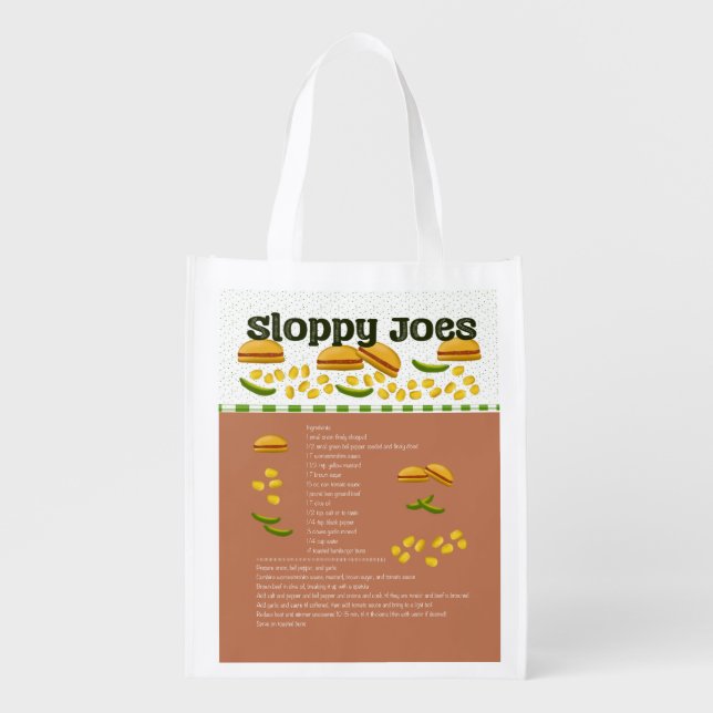 Sloppy Joes Reusable Grocery Bag (Front)