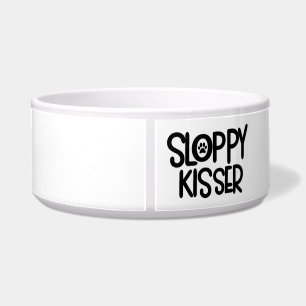 Sloppy Kisser Ceramic Pet Bowl