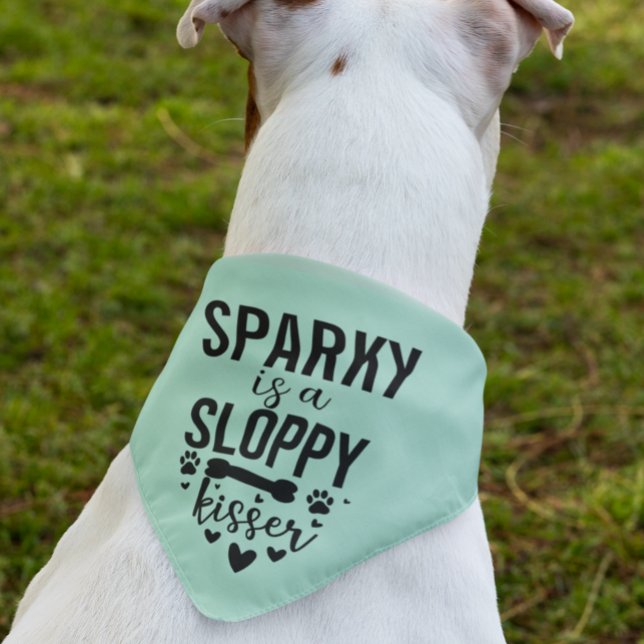 Sloppy kisser Cute Dog  Pet Bandana Collar (Creator Uploaded)
