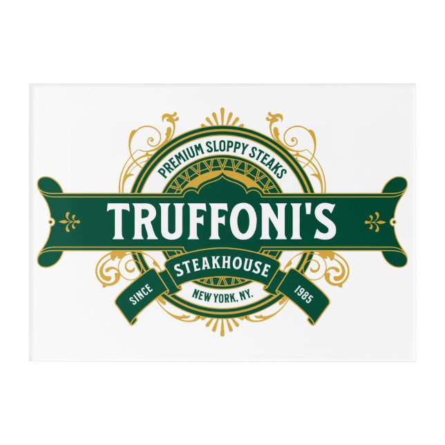 Sloppy Steaks at Truffoni's Acrylic Print (Front)