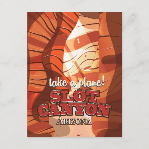 Slot Canyon Arizona travel poster Postcard