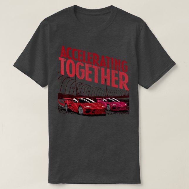 Slot Car Accelerating Together Remote Car Controll T-Shirt (Design Front)