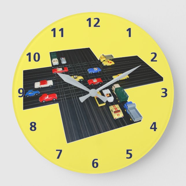 Slot Car Motoring, Customizable Large Clock (Front)