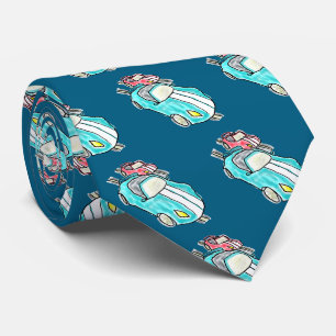 Slot Car Racing Neck Tie