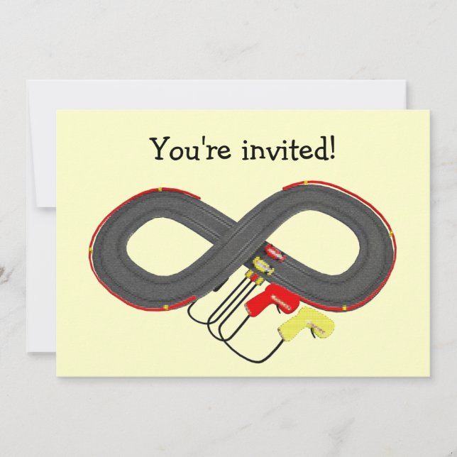 Slot-car Set Invitation (Front)