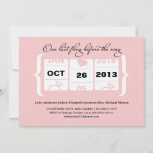 Slot Machine Bachelorette Party in Vegas Invitation