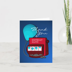 Slot Machine Birthday Thank You Card