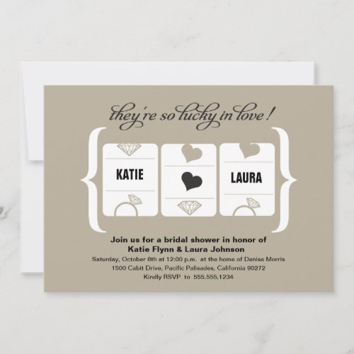 Slot Machine Bridal Shower Announcement